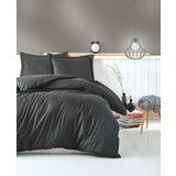 Cotton Box Elegant Stipe Antrasit Çift Kişilik Nevresim Takımı