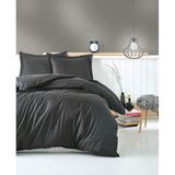 Cotton Box Elegant Stripe Çift Kişilik Nevresim Takımı Antrasit - 240 x 260 cm