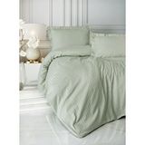 Cotton Box Elegant Stripe Saten Çift Kişilik Nevresim Takımı Adaçayı Yeşil