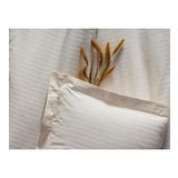 Cotton Box Elegante Stripe Ekru Çift Kişilik Saten Nevresim Takımı