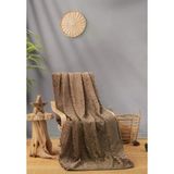Cotton Box Emboss 220x240 Cappuccino Çift Kişilik Battaniye
