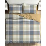 Cotton Box Fixbox Ranforce Tek Kişilik Çarşafı Lastikli Nevresim Takımı Ruit Karamel - 160 x 220 cm