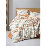 Cotton Box Flanel Çift Kişilik Nevresim Takımı Rina Kiremit Turuncu