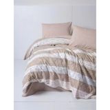 Cotton Box Flanel Tek Kişilik Nevresim Takımı Arrow Krem