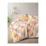 Cotton Box Flanel Tek Kişilik Nevresim Takımı Palm Hardal