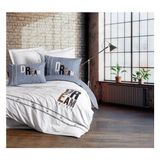 Cotton Box Forever Mood Nakışlı Ranforce Çift Kişilik Gri 200 x 220 cm Nevresim Takımı