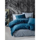 Cotton Box Gloria Brode Saten Mavi 200 x 220 cm Nevresim Takımı