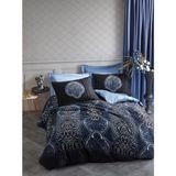Cotton Box Glory Satin Line Mavi Çift Kişilik Nevresim Takımı