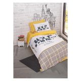 Cotton Box Hardal Renkli Genç Odası Tek Kişilik Desenli Nevresim Takımı 160 x 220 cm