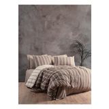 Cotton Box Jamira Smooth Çift Kişilik Kahve 200x220 cm Nevresim Takımı