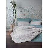 Cotton Box June Mint 200 x 220 cm Petite Çift Kişilik Lastikli Çarşaflı Nevresim Takımı