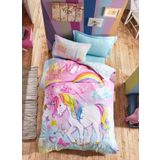 Cotton Box Junior Ranforce Carsafi Lastikli Tek Kisilik Nevresim Takimi-Dream Mint