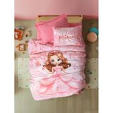 Cotton Box Junior Tek Kişilik Lastikli Çarşaf Gimbiya Pembe Nevresim Takımı