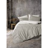 Cotton Box Klein Nakışlı Ranforce Çift Kişilik Moke Kahve Nevresim Takımı - 200 x 220 cm