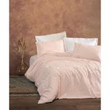 Cotton Box Lesley 3D Nakışlı Çift Kişilik Saten Pudra 200 x 220 cm Nevresim Takımı