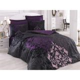 Cotton Box Leylazar Mürdüm Saten Nevresim Takımı Çift Kişilik - Renkli - 200 x 220 cm