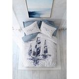 Cotton Box Maritime Çift Kişilik Nevresim Takımı Skipper Indigo Çok Renkli
