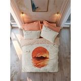 Cotton Box Maritime Tek Kişilik Nevresim Takımı Sunset Somon Çok Renkli