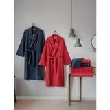 Cotton Box Masculine Aile Bornoz Seti Abel Kırmızı-lacivert Çok Renkli
