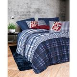 Cotton Box Masculine Çift Kişilik Roger Lacivert Nevresim Takımı - 200 x 220 cm