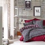 Cotton Box Masculine Jonas Bordo Çift Kişilik Nevresim Takımı
