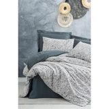 Cotton Box Minimal Molly Antrasit Pamuk Tek Kişilik Lastik Çarşaflı Nevresim Takımı - 160 x 220 cm