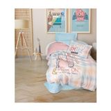 Cotton Box Mint Renkli Genç Odası Tek Kişilik Nevresim Takımı 160 x 220 cm Desenli Smile