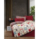 Cotton Box Modern Ranforce Joya Bordo Tek Kişilik 160x220 cm Nevresim Takımı