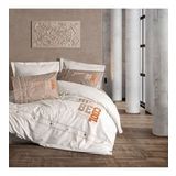 Cotton Box Mood Nakışlı Ranforce Nevresim Takımı Tek Kişilik Cool Kahve