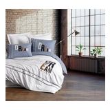 Cotton Box Mood Nakışlı Ranforce Tek Kişilik Nevresim Takımı Forever Gri