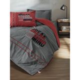Cotton Box Mood Nakışlı Ranforce Tek Kişilik Nevresim Takımı Fracto Bordo - 180 x 240 cm