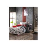 COTTON BOX MSTK10205 Genç Odası Fitted Çarşaflı Tek Kişilik Nevresim Takımı-Rock Kırmızı,160 x 220 Kırmızı