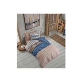 COTTON BOX MSTK10206 Genç Odası Fitted Çarşaflı Tek Kişilik Nevresim Takımı-Ocean Lacivert,160 x 220 Lacivert