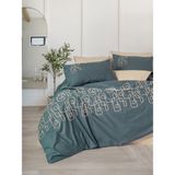 Cotton Box Nakışlı Ranforce Çift Kişilik Kerja Bej Nevresim Takımı - 200 x 220 cm