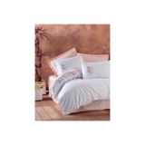 COTTON BOX P1061S8529 3D Nakışlı Çift Kişilik Saten Nevresim Takımı Tiny Pudra,200 x 200 Çok Renkli