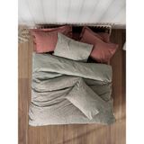 Cotton Box Petite Çift Kişilik Lastikli Çarşaflı Mote Kiremit Nevresim Takımı - 160 x 200 cm