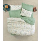 Cotton Box Petite Çift Kişilik Nevresim Takımı Lastikli Lola Yeşil - Krem - 200 x 220 cm