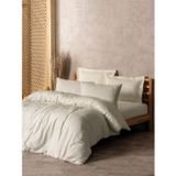 Cotton Box Plaid Ranforce Tek Kişilik Krem 160x220 cm Nevresim Takımı