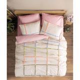 Cotton Box Puff Nakışlı Çift Kişilik Insule Pudra Gül Kurusu Nevresim Takımı