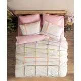 Cotton Box Puff Nakışlı Çift Kişilik Insule Pudra Gül Kurusu Nevresim Takımı