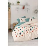 Cotton Box Puff Nakışlı Çift Kişilik Nevresim Takımı Gaja Mint - 200 x 220 cm