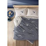 Cotton Box Puffin Easy Lacivert Çift Kişilik Pike Takımı