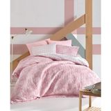 Cotton Box Ranforce Pembe Tek Kişilik Complete Set Minimal Geometrik Desenli Nevresim Takımı - 160 x 200 cm
