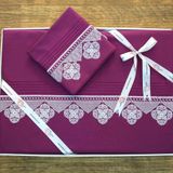 Cotton Box Royal Saten Sultan Mürdüm Nevresim Takımı Kösem