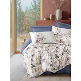 Cotton Box Saten Çift Kişilik Nevresim Takımı Nebulae İndigo Mavi
