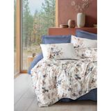 Cotton Box Saten Çift Kişilik Nevresim Takımı Nebulae İndigo