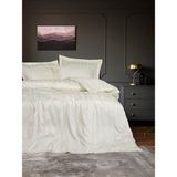 Cotton Box Smart Bambu Saten Çift Kişilik Nevresim Takımı Stripe Ekru - 200 x 220 cm