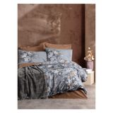 Cotton Box Smooth Antrasit 200 x 220 cm Çift Kişilik Trim Battaniyeli Nevresim Takımı