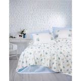 Cotton Box Sweet Tek Kişilik Pike Takımı Bellus Mavi - Beyaz - Mavi