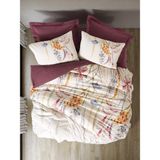 Cotton Box Tek Kişilik Flos Bordo Nevresim Takımı - 160 x 220 cm